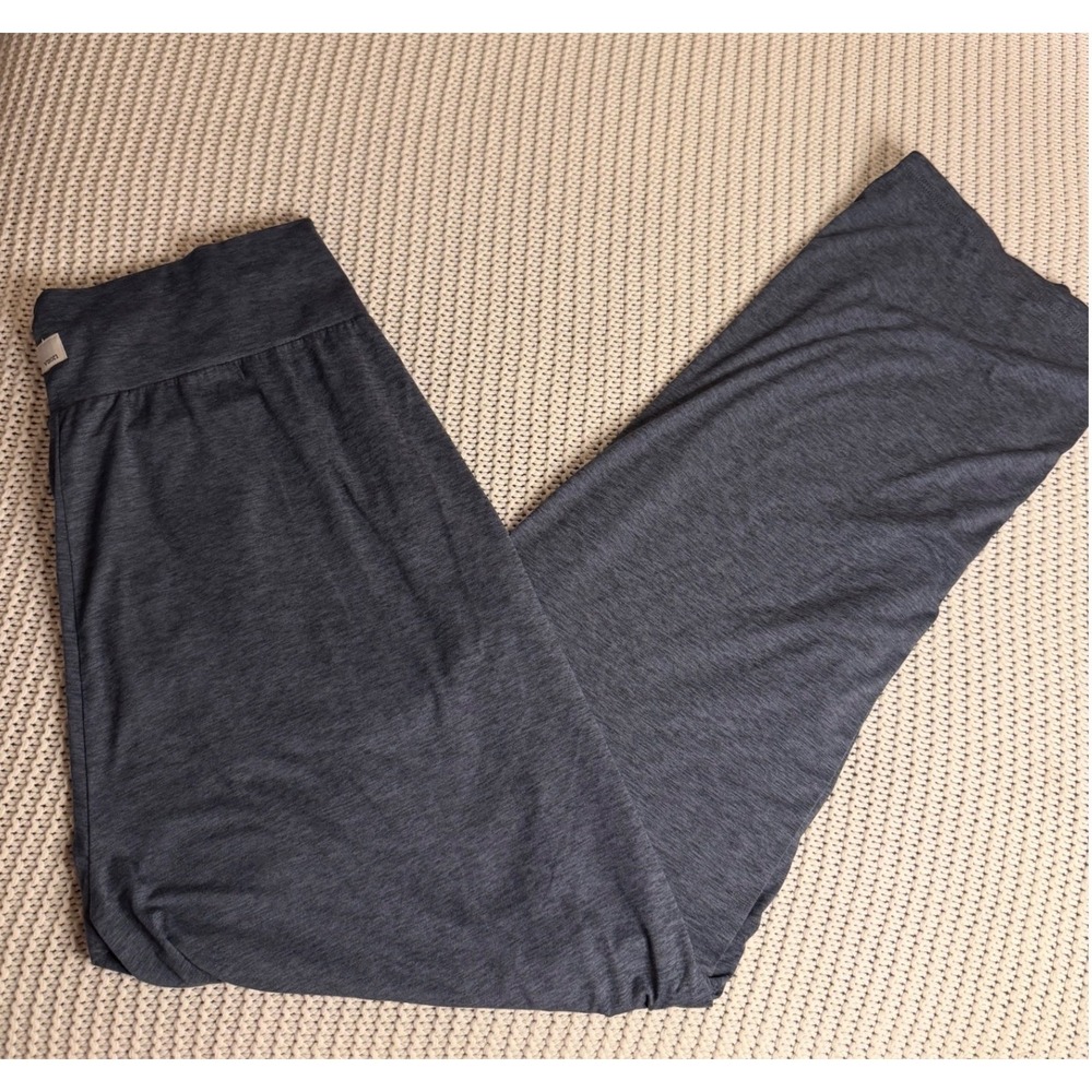 Vuori Women Charcoal Gray Heathered Wide Leg Lounge Pants Size Large